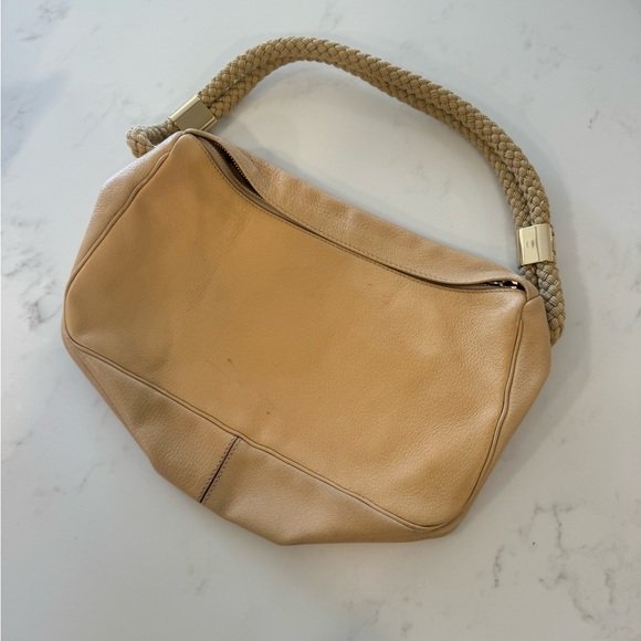 kate spade Handbags - Kate Spade Cream Color Leather Bag Braided Rope Handle